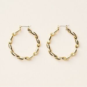 Kate Spade x Target Metal Ribbon Hoop Earrings NIB